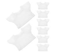 8 Pezzi Maglietta Bianca Classica per Orso di Peluche, Cotone, 9 | Tessuto Lavabile, Superficie Bianca per Sublimazione, Adatta a Bambole Imbottite, per Travestimenti Fai
