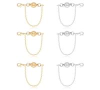 8 Pezzi Magnetici Chiusure per Braccialetti,Fermagli e Chiusure Magnetiche per Braccialetti con Chiusura a Moschettone e Catena di Sicurezza,Fermagli Magnetici Anti-Perdita per Collane (Oro,Argento)