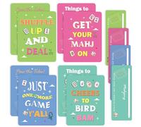 8 pezzi Mahjong Line Finder, Mahjong Line Reader Guide, Mah Jongg Card Mah Jong Accessori per gli amanti di Mah Jong, regali divertenti per compleanno, Mah Jong Regole del gioco Aiuto Forniture