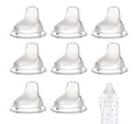 8 Pezzi mam misura 3 in Silicone SkinSoft, Accessorio universale per biberon da 5 cm, la Scelta Perfetta per Mamme e Bebè