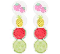 8 Pezzi Maschera Occhi Gel Pvc Riutilizzabile, 4 Modelli per Uso | Design Professionale e Pratico, Forma Frutta, Adatta per Impacchi Freddi e Caldi