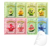 8 Pezzi Maschera Viso Coreana Nutriente con Frutta ed Estratti Vegetali