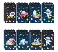 8 pezzi Mini libri da bagno per bambini a tema astronauta, design a cartoni animati misti di astronauti, adatti come regali per feste di rivelazione del sesso, regali per feste di 1° compleanno, premi