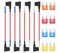 8 Pezzi Mini Rubacorrente Fusibile a Lama 12V Portafusibili Adattatore Piggyback