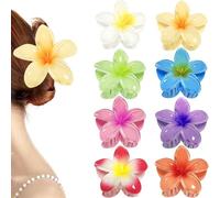 8 Pezzi Mollette Capelli Donna Grande,Fermagli per Capelli a Fiore,Pinze per Capelli Fiori Clip Artiglio,Antiscivolo Plastica Mollette Capelli per Donne e Ragazze Capelli Spessi (B)
