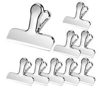 8 Pezzi Mollette Chiudi Sacchetti Inox 78mm, multiuso multifunzione | Clip per alimenti da cucina, Per sigillare snack pane e caffè mantenendo gli alimenti freschi, Anche per foto e documenti