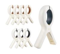 8 Pezzi Mollette Grandi per Telo Mare, Mollettoni per Teli Mare e Vestiti con Forte Grip per Lettino, Sedie a Sdraio, Spiaggia e Piscina (4 blu e 4 khaki)