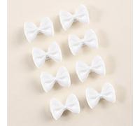 8 pezzi Mollette per capelli a forma di fiocco bianche per bambini, accessori per capelli a forma di fiocco alla moda per uso quotidiano, amore per San Valentino Tagli UnicaColore unicoPoliestere