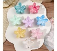 8 pezzi Mollette per capelli a forma di margherita lucida di colore macaron, adatte per frangia, lati, coda di cavallo, stile principessa, ideali per uso quotidiano, pendolarismo, viaggi, feste, tè po