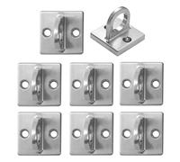 8 pezzi montaggio a parete a vite di controllo della folla stanchions barriere di sicurezza argento appeso cerchio gancio per barriera intrecciata velluto VIP corda