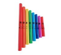 8 pezzi Musical Sound Tube, Strumento a percussione Orff Toni di ottava colorato toni toni del tubo audio Strumento a percussione per performance collettiva Classroom Home (without Rope)