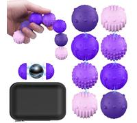 8 Pezzi Pallina Antistress Magnetici, Giocattolo Antistress con Copertura in Silicone, Palline Magnetiche Stress Ball in Silicone, Fidget Toys per Bambini e Adulti, Viola
