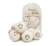 8 Pezzi Palline di Lana per Asciugatrice 5 cm 100% Pura Lana Palline Asciugatrice Riutilizzabili Tempo di Asciugatura Antistatico Ridotto Funzione Ammorbidente con Borsa per Trasporto, per Lavatrice