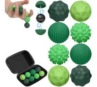 8 Pezzi Palline Magnetiche Decompression, Toys Fidget Massaggio Mani, Sfere Sensory Antistress, Palline Sensoriali Dita, Giocattoli Agopressione, Balls Silicone per Adulti e Bambini (Verde)