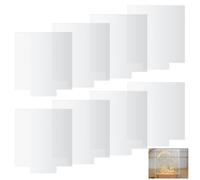 8 Pezzi Pannelli in Acrilico Trasparente, Lastra Pannello Acrilica Trasparente 2mm Quadrato 15cm per Base Luminosa a LED Espositore Progetti di Fai-da-te
