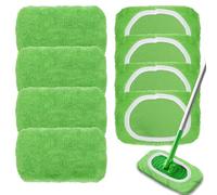 8 Pezzi Panno Microfibra Pavimenti Mop per Sweeper, 25,5*11,5 cm Panni per Pavimenti Asciutti/Panni per Pavimenti Bagnati in Fibra, Panni Cuscinetti per Mocio Ricarica Riutilizzabili