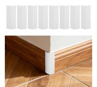 8 Pezzi Paracolpi per Angoli di Battiscopa, Paraspigoli di Sicurezza Autoadesivi Paraurti con Bordo in Gomma Rinforzata e Cuscinetto per Pareti e Mobili (Bianco)