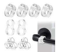 8 Pezzi Paracolpi per Maniglie Trasparenti, Set con 4 Anelli Singoli, 2 Doppi e 2 Tripli, Fermaporta Amortizzatore per Maniglie di Porte e Finestre, Protezione Antiurto per Pareti e Mobili