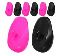 8 Pezzi Paraorecchie da Tinta Chioma in Silicone Nero | Riutilizzabile, Protegge le Orecchie Dall’acqua, Adatto per Salone e Uso Domestico, Colore Rosa Incluso