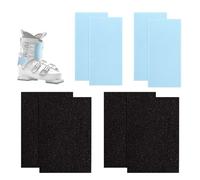 8 Pezzi Parastinchi da Sci, Adesivi Parastinchi Snowboard Inserti in Schiuma per Scarponi da Sci 2 Misure (18x12cm, 15,2x7,5cm) per Bambini Ragazzi Uomini e Donne