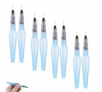 8 Pezzi Penne Acquerellabili Pennelli per Acqua Ricaricabili Water Brush Pennello con Serbatoio riempibile Punta fine per Pittura ad Acquerello Artistica