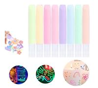 8 Pezzi Penne per Candele,10ml Set di Matite a Cera per Candele,Matite per Candele Luminose,Matite per Candele di Alta Qualità,Per Tessuto,Cartone,Legno (5 Diversi Effetti di Colore)