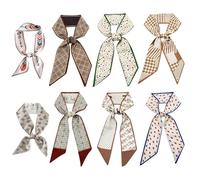 8 Pezzi Per Fascia Da Donna, Elee Coda Di Cavallo Che Si Agita, Fascia Per Capelli, Imballaggi E Sciarpa Di Seta, Versatile Sciarpa Estiva.