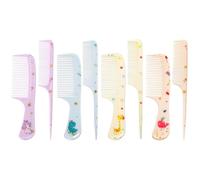 8 Pezzi Pettini a Barre, Carino, Portatile, Pettini in Plastica con Manico Lungo, Strumenti per Lo Styling dei Capelli