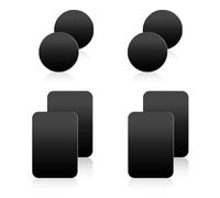 8 Pezzi Piastra per supporto magnetico auto,Calamita per Cellulare Auto,Placche Metallo Universale Adesivo per Porta Cellulare Auto/Supporto Telefono Magnetico - 4 Rotondi e 4 Rettangolari