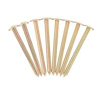 8 Pezzi Picchetti di Confine della Proprietà in Acciaio Inox Oro per | Marcatura Precisa dei Punti, Uso Esterno Resistente, Kit Leggero e Portatile per Giardinaggio e Rilevazioni