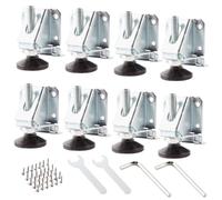 8 Pezzi Piedini Regolabili M10 Heavy Duty, Livellatori per Mobili, Piedi Regolabili per Tavoli, con Viti di Montaggio, Dadi e Chiave, Scaffali per Armadi, Banco da Lavoro con Dadi(Black)