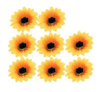 8 Pezzi Pinza per Chioma Girasole per Bambine, Gialla, in Nailon | Morbida e Comoda da Portare, Facile da Fissare, per Spiaggia e Festa Estiva, Stile Curato