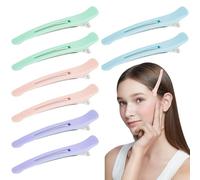 8 Pezzi Pinze Capelli, Fermagli per Capelli per lo Styling Della Sezione, Pinze per Capelli a Becco D'anatra Senza Pieghe, Mollette Trucco per Capelli Anatra Bill Clip,Pinze Capelli Donna