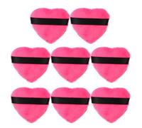 8 Pezzi Piumino Cipria a Cuore in Tela e Peluche per Polveri Libere | Cipria Minerale e Polvere Libera, Leggero e Portatile, Effetto Naturale, Formato con Cinturino