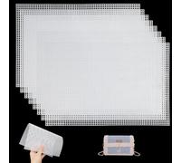 8 Pezzi Plastic Canvas 20 X 30Cm per Borse Uncinetto
