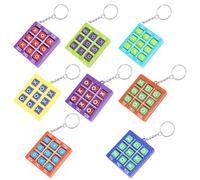 8 Pezzi Portachiavi Tic Tac Toe Vari Colori Portachiavi per Mini Gioco Tris in Plastica per Zaino Portachiavi del Gioco per Bambini 8-12 Anni per Compleanno Bomboniere per Ragazzi