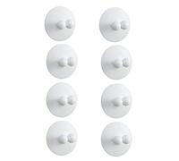 8 Pezzi Portaspazzolino, Porta Rasoio, Spazzolino Ganci Adesivi, Ganci Autoadesivi in Silicone, Nessuna Perforazione Adatta per Spazzolino da Denti Asciugamano Rasoio Palla da Bagno (Bianco)