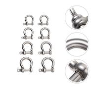 8 pezzi pratici grilli in metallo grille metalliche a forma di D a forma di D