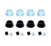 8 Pezzi Proteggi Gambe per Mobili, Tappi Piedini per Sedie Rotondi Silicone, Tappi Piedini piedi in gomma, Furniture Chair Leg Protectors, Per Gambe Dei Mobili Tavoli Sedie (Trasparente e Nero)