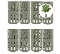 8 Pezzi Protezione per tronco d'albero Con 20 Cravatte Zip, Protezione per Alberi per prevenire i Tosaerba,Protezioni per Corteccia,Protezione Dell'albero in Plastica Resistente Alle Intemperie