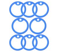8 Pezzi Protezione Tonda per Medaglietta Cane, Silicone Blu | Bordi Tondi e Incisione, Passeggiate Quotidiane e Attività All'aperto, Accessorio per Collare