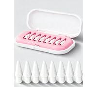 8 Pezzi Punte di Ricambio per Apple Pencil 2/1 Generazione/USB C/Pro, Punta di Ricambio con Scatola Portaoggetti e Penna di Controllo Preciso per iPad (8 - Rosa)