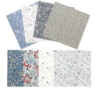 8 Pezzi Quadrotti di Tessuto Patchwork in Cotone, Motivo Retrò | Tessuto per Cucire Fai da Te, Traspirante e Resistente al Colore, per Borse, Scrapbooking e Fiocchi