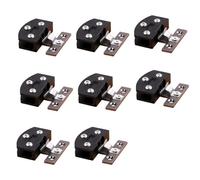 8 pezzi raccordo cerniera for porta in vetro morsetto for vetro morsetto for vetro nero spazzolato lucido cerniere for porte dell'armadio cerniere for mobili morsetto girevole(S size Black)