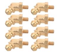 8 Pezzi Raccordo Ingrassatore in Ottone M4x0,7 Angolato 45° Mini | Manutenzione di Macchine e Auto, Installazione Semplice in Spazi Stretti, Flusso Regolare e Tenuta