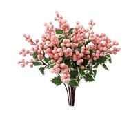 8 Pezzi Rami di Bacche di Agrifoglio Artificiali con Disegno a Stelo Naturale pe