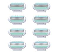 8 Pezzi Rasoio Donna, Ricariche da Donna Lame per Rasoio da di Ricambio Lame da Smooth Sensitive Bagnato Curativo per La Rasatura di Tutte Le Aree del Corpo