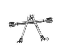 8 pezzi Regolatore di lunghezza for fune metallica Tenditore for Vite a corpo chiuso Mascella Bullone Morsetti for cavo per Corda(M6)