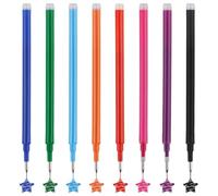 8 Pezzi Ricariche Cancellabili Colorate per Legami, Refill Penne Cancellabili Colourbook, Punta Della Penna 0,7 mm, Mine di Ricambio Penne Legami Colorate, Facili da Cancellare, 8 Colori