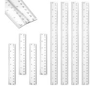 8 Pezzi Righello 15 Cm + 30 Cm Con Scala Metrica E Pollic, Trasparente Righelli In Plastica Di Precisione Per Disegno, Scrittura, Scuola, Calcolatrice, Ideale Per Astuccio, Scuola Scolastica, Lezioni